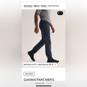 Arc'teryx Men's Gamma Pants 30S Black Sapphire